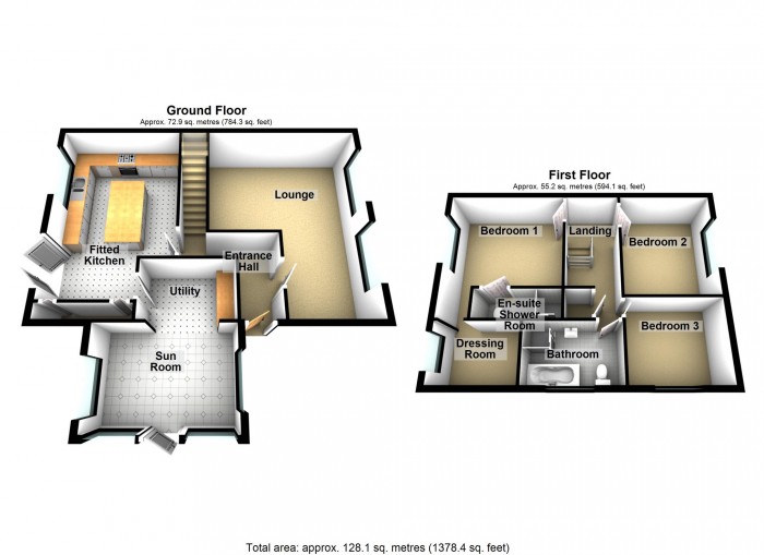 Floorplan for Shirley Drive, Heolgerrig, Merthyr Tydfil, CF48 1SF
