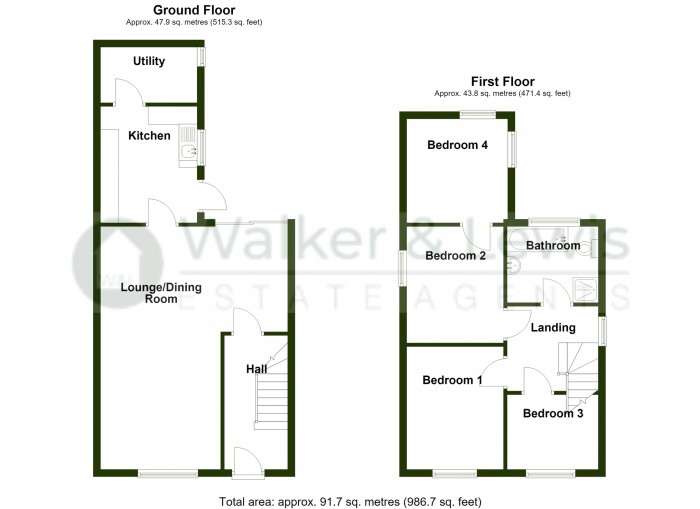 Floorplan for Chapel House, Aberfan Road, Aberfan, Merthyr Tydfil, CF48 4QN