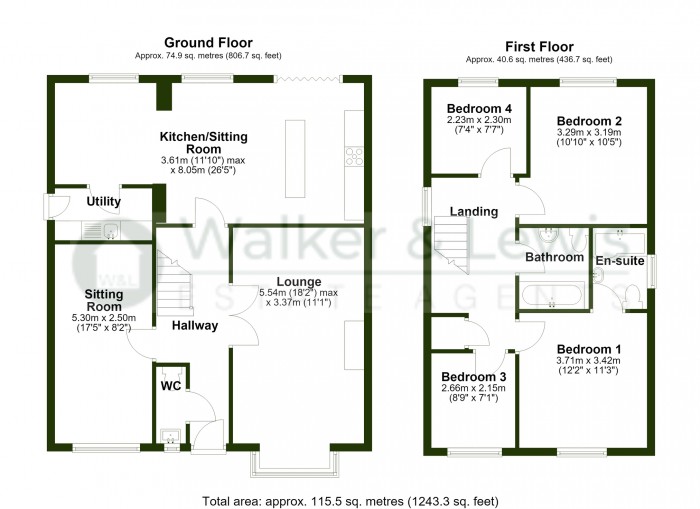 Floorplan for Cwrt Coed Y Brenin, Church Village, Pontypridd, Rhondda Cynon Taf