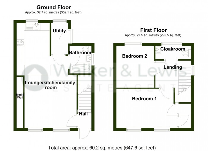 Floorplan for Twelfth Avenue, Galon Uchaf, Merthyr Tydfil, CF47 9TA