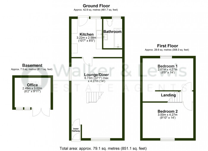 Floorplan for Mathews Terrace, Penycoedcae, Pontypridd, Rhondda Cynon Taf