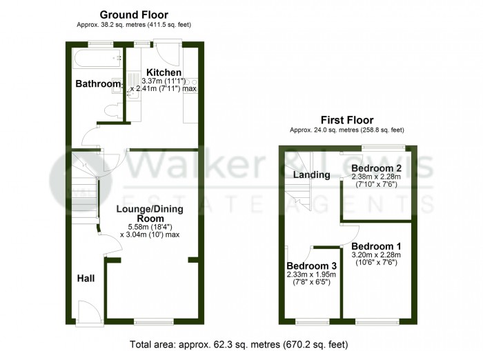 Floorplan for Court Street, Tonypandy, Rhondda Cynon Taf