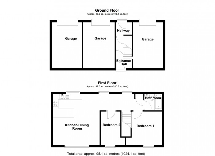 Floorplan for Woodland Walk, Merthyr Tydfil, CF48 1AQ