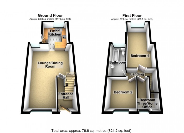 Floorplan for Seward Street, Merthyr Tydfil, CF47 9LB