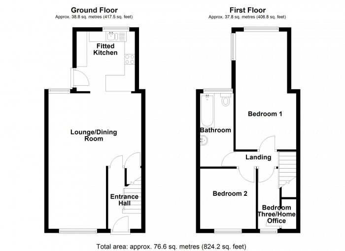 Floorplan for Seward Street, Merthyr Tydfil, CF47 9LB