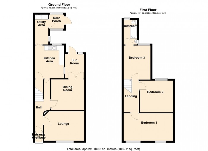Floorplan for Brynmorlais Street, Merthyr Tydfil, CF47 9YE
