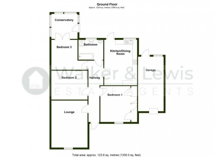 Floorplan for Riverside Close, Aberfan, Merthyr Tydfil, CF48 4RN