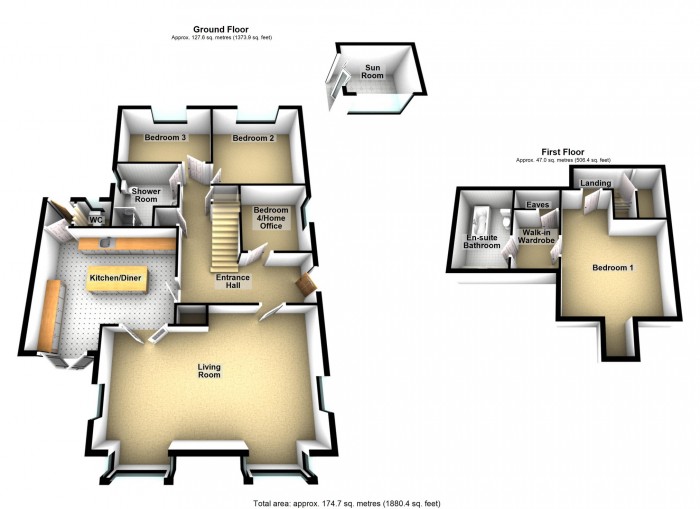 Floorplan for Vaynor Lane, Cefn Coed, Merthyr Tydfil, CF48 2HE