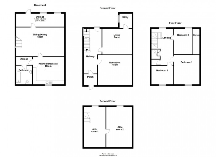 Floorplan for Somerset Place, Merthyr Tydfil, Cf47 0DU