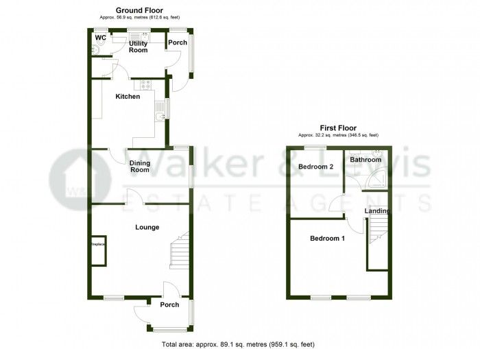Floorplan for Tai Yr Efail, Pant, Merthyr Tydfil, CF48 2DP