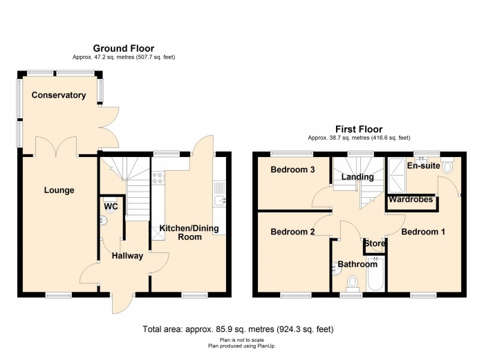 Floorplan for Blaenau'R Cwm, Merthyr Tydfil, CF47 0JD