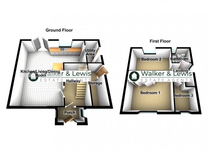 Floorplan for Aneurin Crescent, Merthyr Tydfil, South Glamorgan
