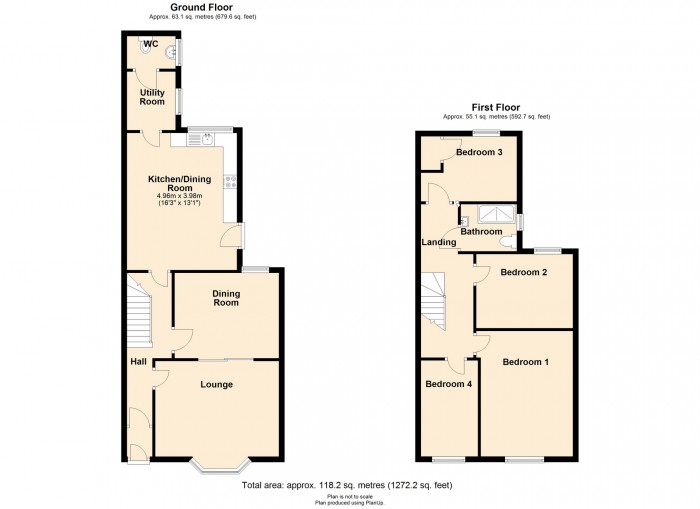 Floorplan for Norman Terrace, Merthyr Tydfil, CF47 8SD
