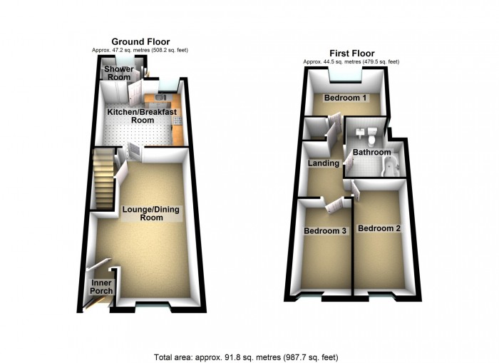 Floorplan for Trevethick Street, Merthyr Tydfil, CF47 0RJ