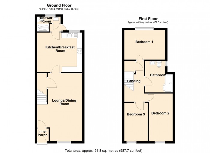 Floorplan for Trevethick Street, Merthyr Tydfil, CF47 0RJ