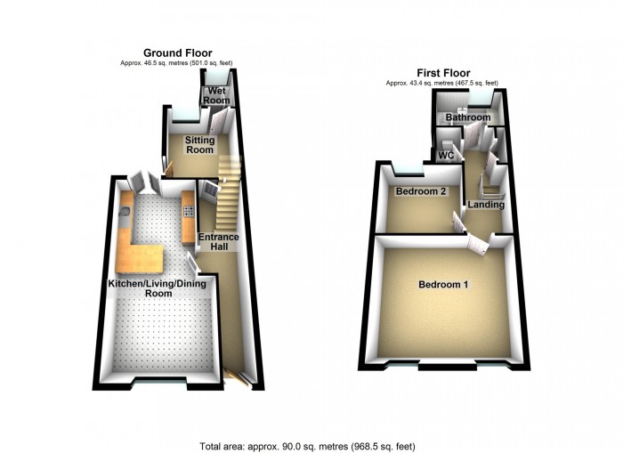 Floorplan for Union Street, Merthyr Tydfil, South Glamorgan