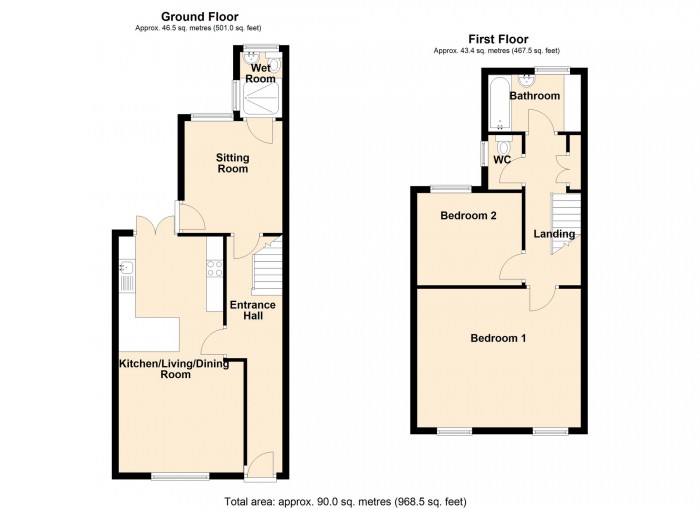 Floorplan for Union Street, Merthyr Tydfil, South Glamorgan