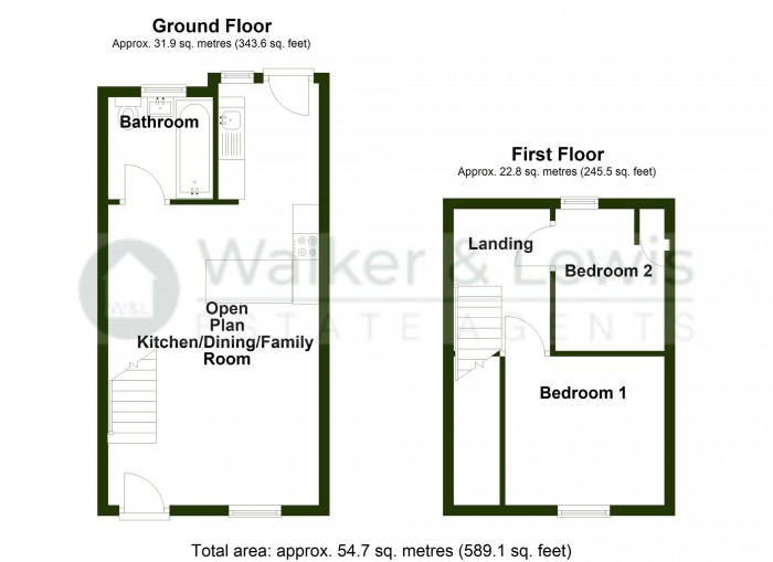 Floorplan for William Street, Morgantown, Merthyr Tydfil, CF47 8ND