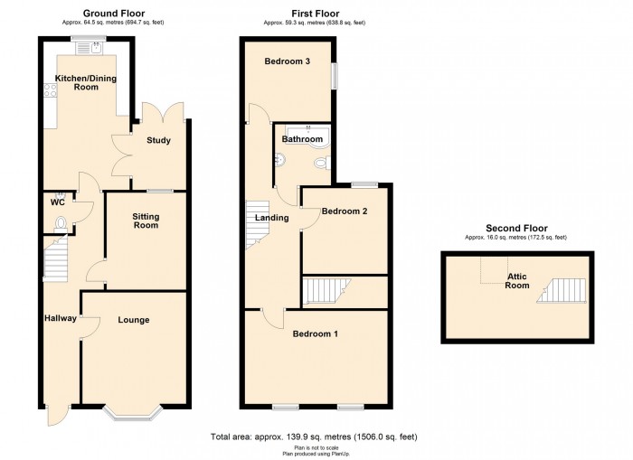 Floorplan for Garth Terrace, Merthyr Tydfil, CF47 0HN