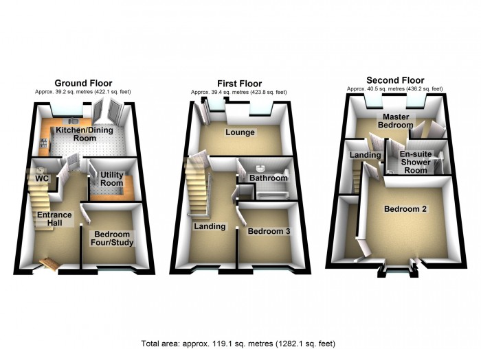 Floorplan for Cyfarthfa Mews, Swansea Road, Clwydyfagwyr, Merthyr Tydfil