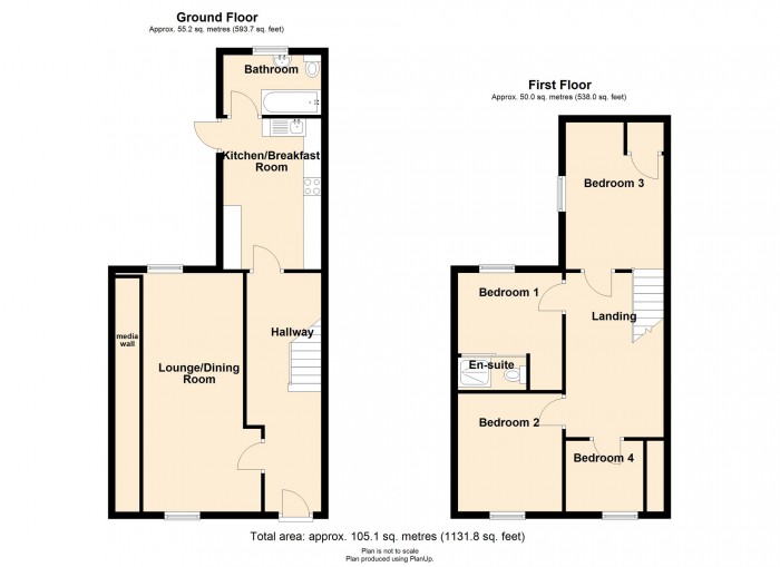 Floorplan for Wyndham Street, Troedyrhiw, Merthyr Tydfil,CF48 4JY