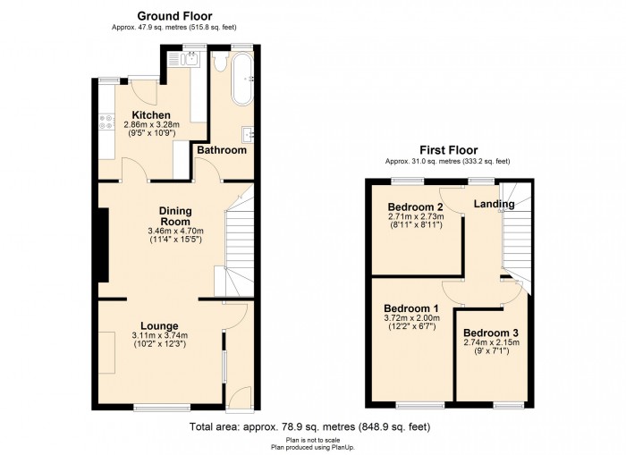 Floorplan for Seaton Street, Pontypridd, South Glamorgan
