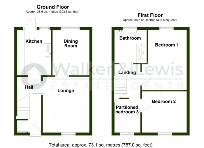 Floorplan for Forsythia Close, Merthyr Tydfil, CF47 9DS