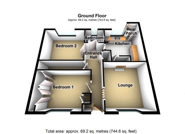 Floorplan for Bronhaul, Talbot Green, Pontyclun