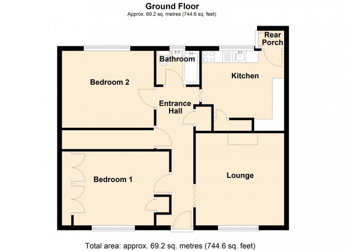 Floorplan for Bronhaul, Talbot Green, Pontyclun