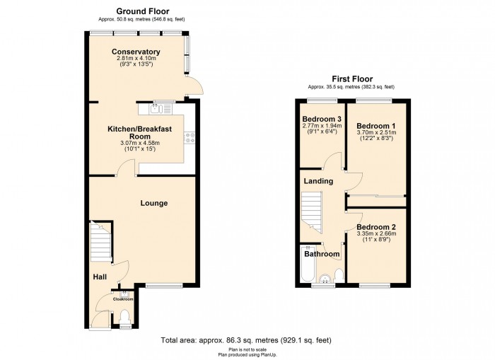 Floorplan for Ty Twyn, Church Village, Pontypridd