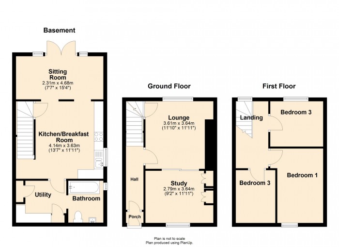 Floorplan for Oakdene, Francis Street, Tonyrefail