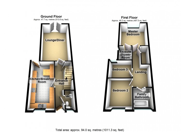 Floorplan for Church Street, Penydarren, Merthyr Tydfil