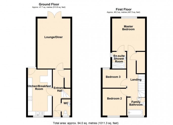Floorplan for Church Street, Penydarren, Merthyr Tydfil