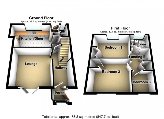 Floorplan for Garden City, Merthyr Tydfil