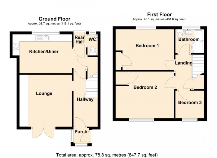 Floorplan for Garden City, Merthyr Tydfil