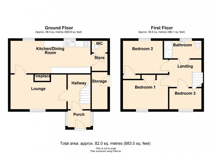 Floorplan for Heol Bonymaen, Pant, Merthyr Tydfil