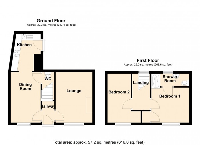 Floorplan for Newcastle Street, Merthyr Tydfil