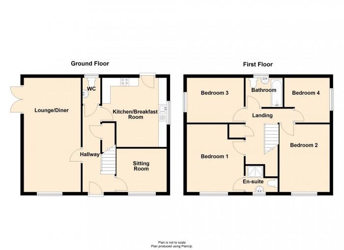 Floorplan for Dyffryn Y Coed, Church Village, Pontypridd