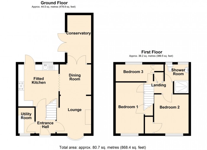 Floorplan for Oak Road, Merthyr Tydfil