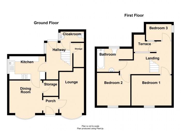 Floorplan for Heol-y-Cae, Cefn Coed, Merthyr Tydfil, CF48 2rt