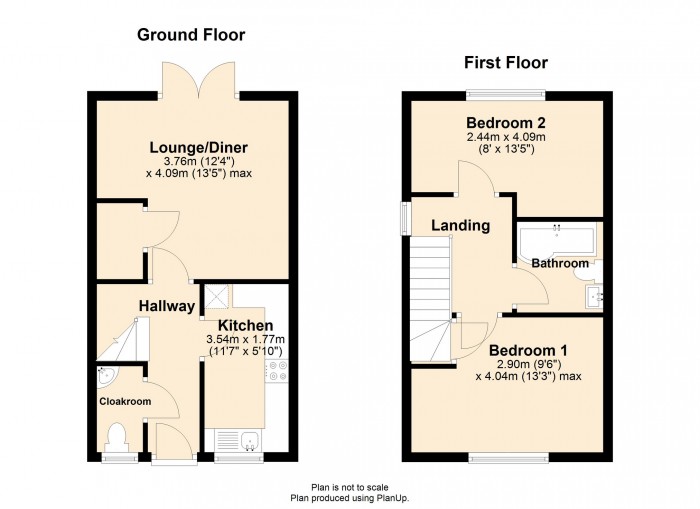 Floorplan for Gerddi Glan Taf, Pontypridd