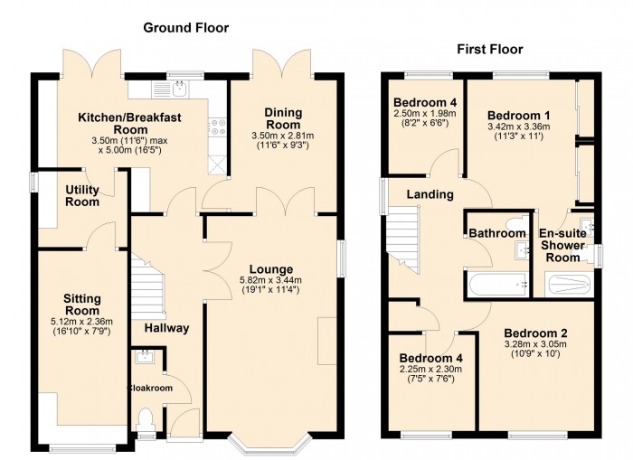 Floorplan for Parc Nant Celyn, Efail Isaf, Pontypridd