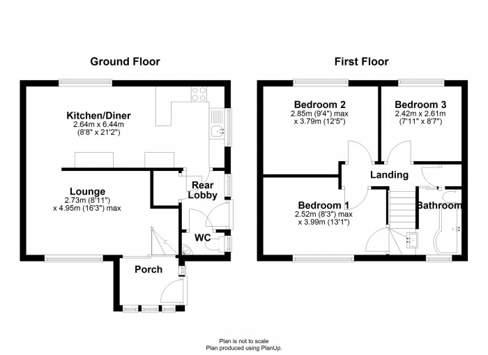 Floorplan for Bronhaul, Talbot Green, Pontyclun