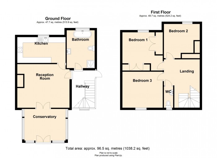Floorplan for Ninth Avenue, Merthyr Tydfil, CF47 9TL