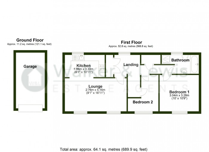 Floorplan for Cyfarthfa Mews, Swansea Road, Clwydyfagwyr, Merthyr Tydfil, CF48 1HZ