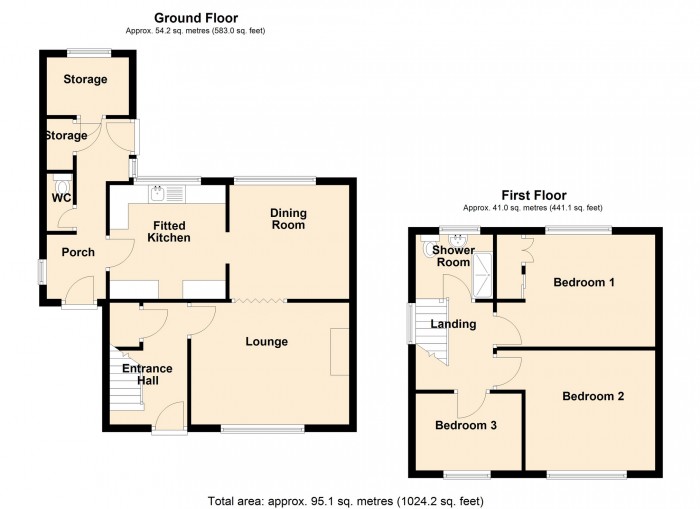 Floorplan for Glasier Road, Merthyr Tydfil