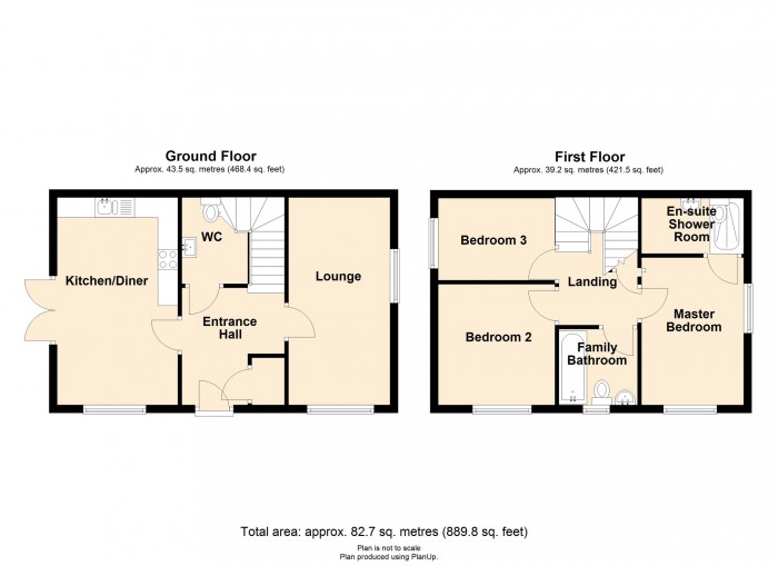 Floorplan for Kingfisher Crescent, Merthyr Vale, Merthyr Tydfil, CF48 4TL