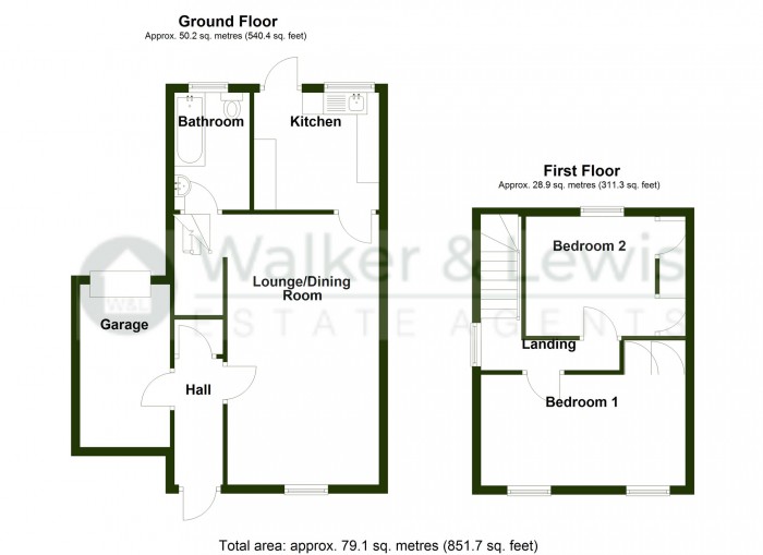 Floorplan for Perthygleision, Aberfan, Merthyr Tydfil, CF48 4NZ
