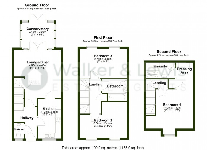 Floorplan for Dyffryn Y Coed, Church Village, Pontypridd