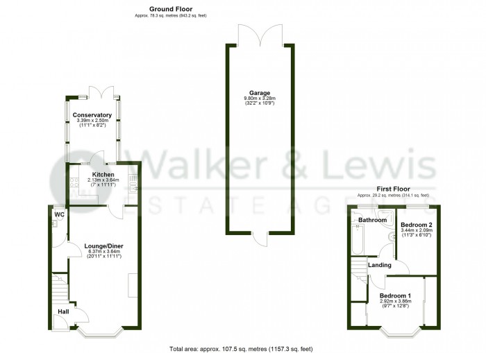 Floorplan for Hawthorn Road, Hawthorn, Pontypridd
